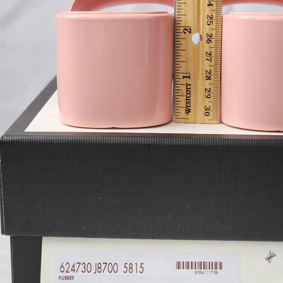 Gucci Women’s Rubber Slide Sandals (GG Embossed), Brand New, Pink, Size 40. - Picture 6 of 16